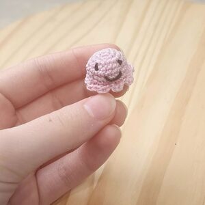 Handmade Pink Crochet Octopus Toy for Small Pets